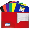 C-Line® 2-Pocket Poly Portfolios, Assorted Colors, Pack Of 36