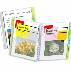 C-Line 10-Pocket Poly Portfolios With Write-On Index Tabs, 8-1/2