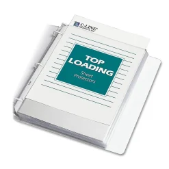 C-Line® Polypropylene Top-Loading Sheet Protectors, 8 1/2" x 11", Economy Weight, Reduced Glare, Box Of 200