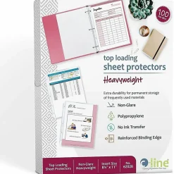 C-Line® Polypropylene Top-Loading Sheet Protectors, 8 1/2