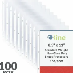 C-Line® Polypropylene Top-Loading Sheet Protectors, 8 1/2