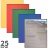 C-Line® Project Folders, Letter Size (8 1/2" x 11"), 70% Recycled, Assorted Colors, Box Of 25