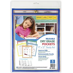 C-Line Reusable Dry-Erase Pockets, 9