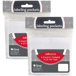 C-Line Self-Adhesive Labeling Pockets With Inserts, 3-3/4