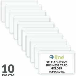 C-Line® Top-Loading Business Card Holders, 2" x 3 1/2", Clear, Pack Of 10