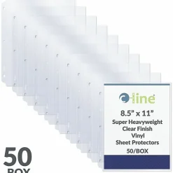 C-LineĀ® Vinyl Top-Loading Sheet Protectors, 8 1/2" x 11", Box Of 50