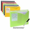 C-Line Write-On Poly File Jackets, 8-1/2" x 11", Assorted Colors, Box Of 25 Jackets