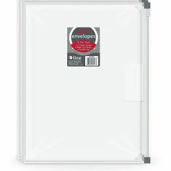 C-Line Zip 'N Go Reusable Poly Envelope with Outer Pocket - Zipper Closure, Clear, 3/PK, 48117