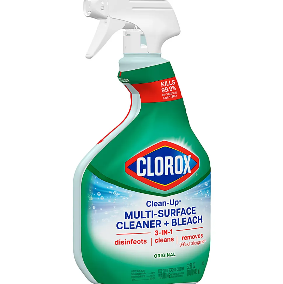 Clorox® Clean-Up All Purpose Cleaner With Bleach Spray Bottle, 32 Oz, Pack Of 9