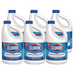 Clorox® Concentrated Regular Disinfecting Bleach, 81 oz Bottle, 6/Carton
