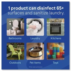 Clorox® Concentrated Regular Disinfecting Bleach, 81 oz Bottle, 6/Carton