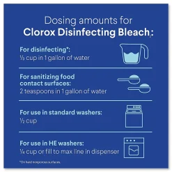 Clorox® Concentrated Regular Disinfecting Bleach, 81 oz Bottle, 6/Carton