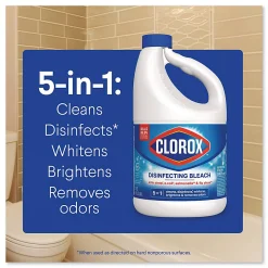 Clorox® Concentrated Regular Disinfecting Bleach, 81 oz Bottle, 6/Carton