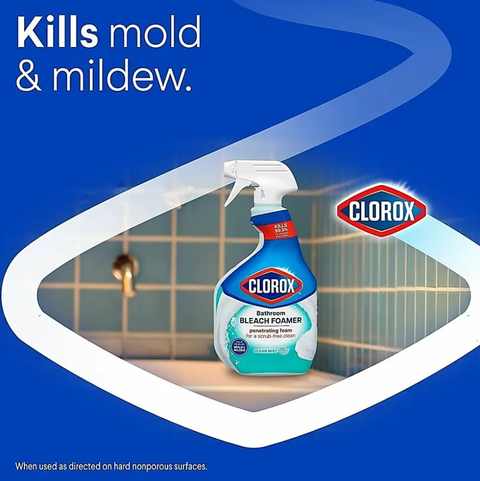 Clorox Disinfecting Bathroom Foamer with Bleach - For Bathroom - 30 fl oz - Ocean Mist Scent - 30614