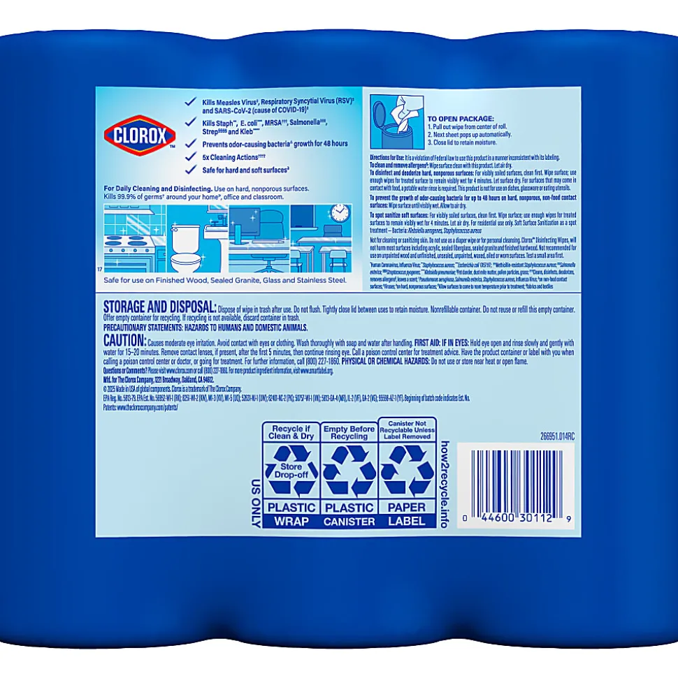 Clorox Disinfecting Cleaning Wipes Value Pack, 35 Count Each, Pack of 3
