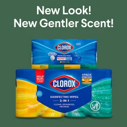 Clorox Disinfecting Cleaning Wipes Variety Pack, Bleach Free, Fresh Scent and Crisp Lemon, 75 Count Each, Pack of 4