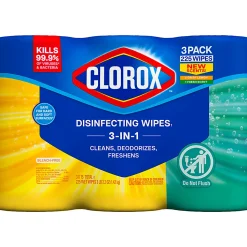 Clorox Disinfecting Cleaning Wipes Variety Pack, Fresh Scent and Crisp Lemon, 75 Count Each, Pack of 3 (60379)