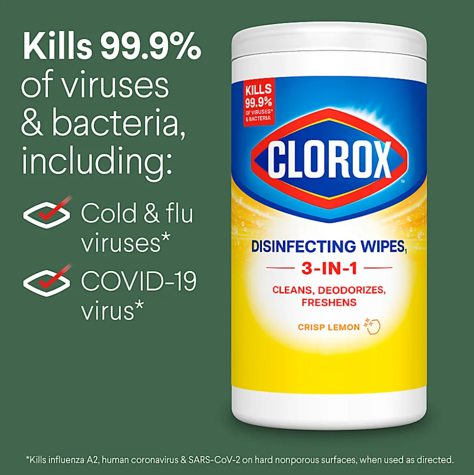 Clorox Disinfecting Cleaning Wipes Variety Pack, Fresh Scent and Crisp Lemon, 75 Count Each, Pack of 3 (60379)