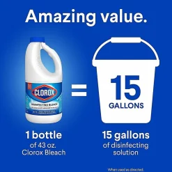 Clorox Disinfecting Concentrate Liquid Bleach, 42 Fl Oz, Clear