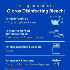 Clorox Disinfecting Concentrate Liquid Bleach, 42 Fl Oz, Clear