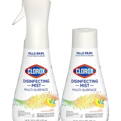 Clorox Disinfecting Mist Sanitizing And Antibacterial Disinfectant Spray, 16 Oz, Lemon And Orange Blossom