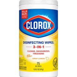 Clorox® Disinfecting Wipes, Bleach Free Cleaning Wipes – Crisp Lemon - 75 Count