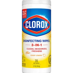 Clorox® Disinfecting Wipes, Bleach Free Cleaning Wipes – Crisp Lemon - 35 Count (01594)