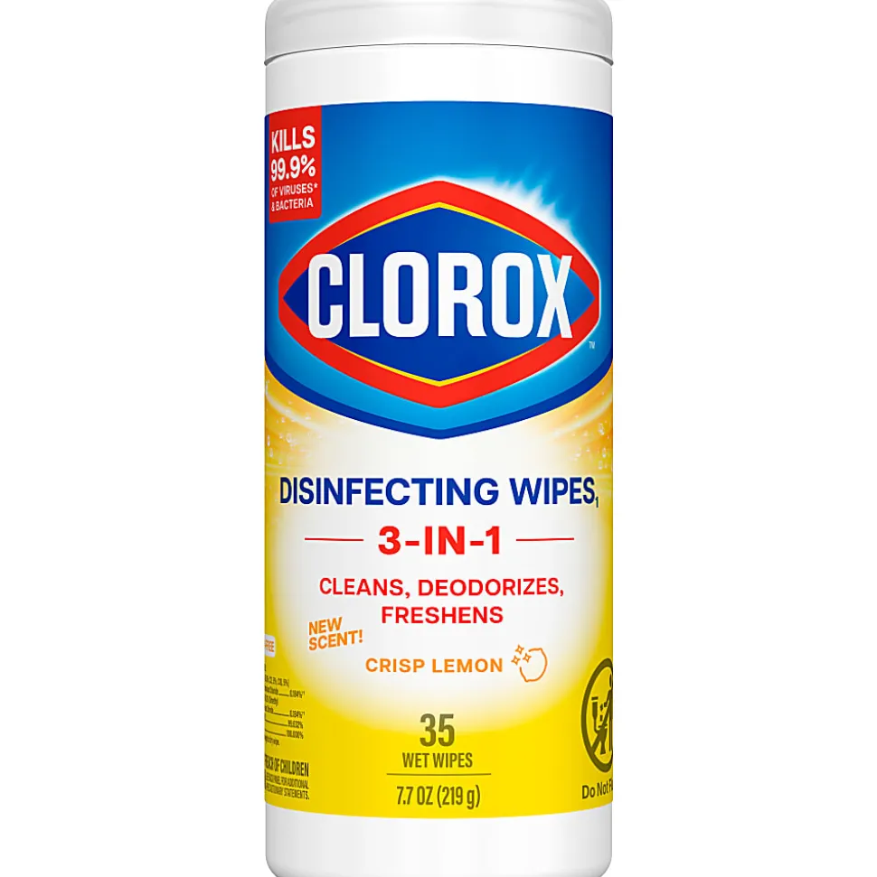Clorox® Disinfecting Wipes, Bleach Free Cleaning Wipes – Crisp Lemon - 35 Count (01594)