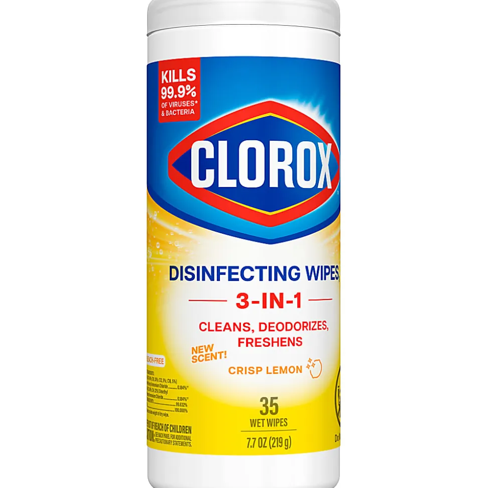 Clorox® Disinfecting Wipes, Bleach Free Cleaning Wipes – Crisp Lemon - 35 Count (01594)