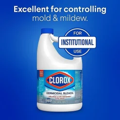 Clorox Germicidal Bleach Concentrate, Regular Scent, 121 Oz, White, Carton Of 3 Jugs