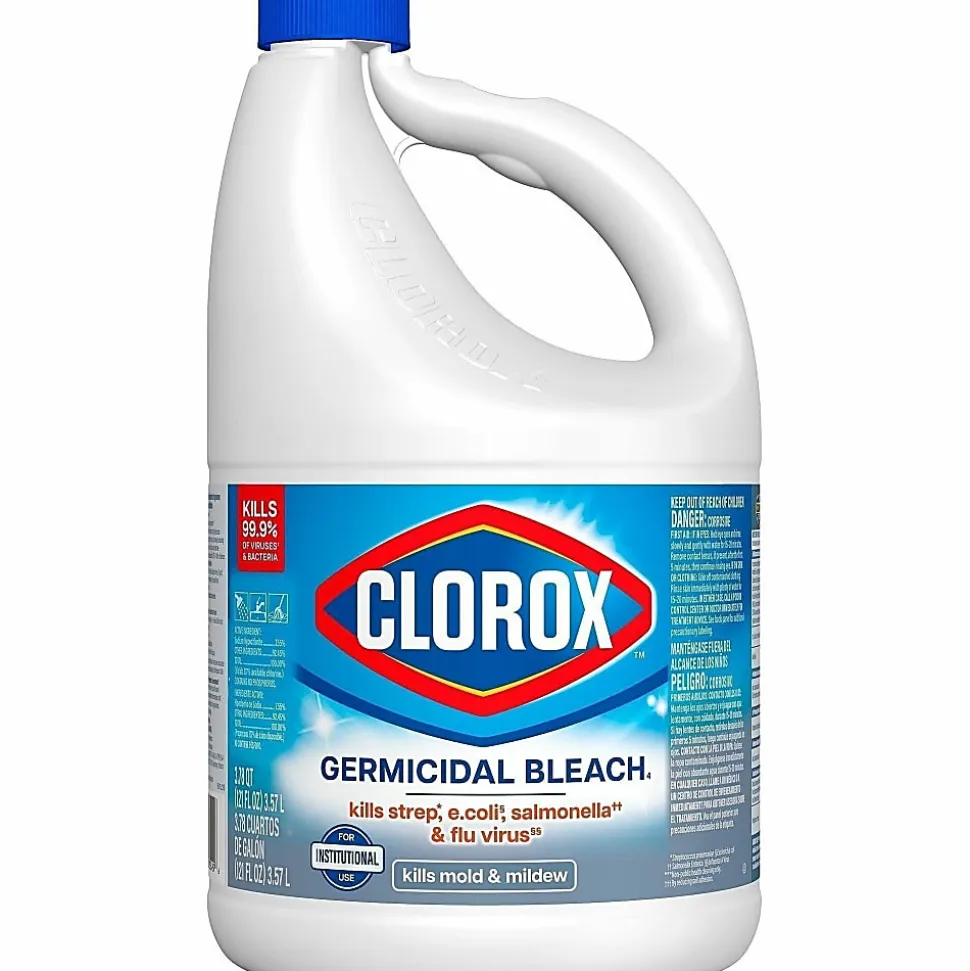 Clorox Germicidal Bleach Concentrate, Regular Scent, 121 Oz, White