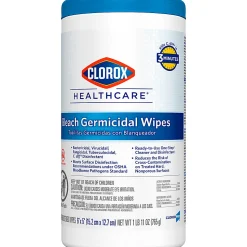 Clorox® Healthcare® Bleach Germicidal Wipes, 150 Wipes Per Canister, Case Of 6 Canisters
