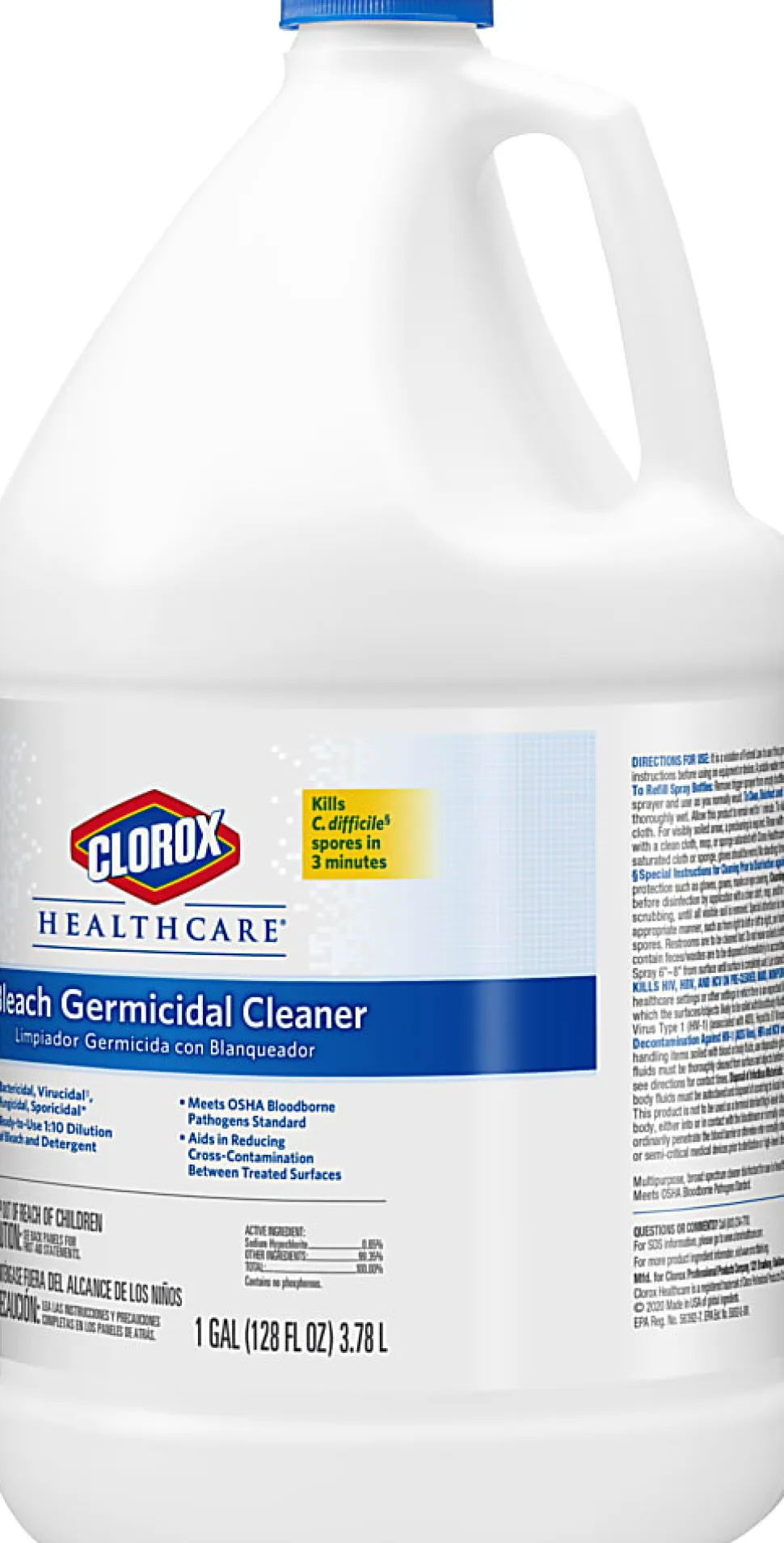 Clorox Healthcare® Bleach Germicidal Cleaner Refill, 128 Ounces