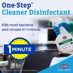 Clorox® Healthcare® Hydrogen-Peroxide Cleaner/Disinfectant, 32 Oz Bottle, Case Of 9