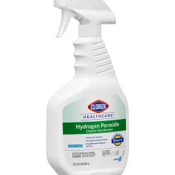 Clorox® Healthcare® Hydrogen-Peroxide Cleaner/Disinfectant, 32 Oz Bottle, Case Of 9