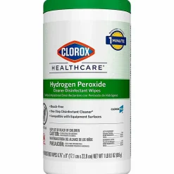 Clorox® Healthcare® Hydrogen Peroxide Disinfecting Wipes, 9" x 6 3/4", Canister Of 95 Wipes