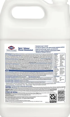 Clorox Healthcare® Spore10 Defense Cleaner Disinfectant, Refill Bottle, 128 Ounces (Pack of 4)