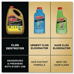 Clorox Liquid Plumr® Pro-Strength Full Clog Destroyer Plus PipeGuard, Gel, 80 oz