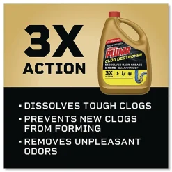 Clorox Liquid Plumr® Pro-Strength Full Clog Destroyer Plus PipeGuard, Gel, 80 oz