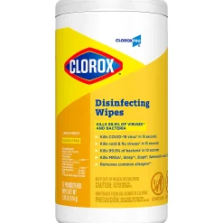 CloroxPro™ Clorox Disinfecting Wipes, Lemon Fresh, 75 Wipes Per Canister, Box Of 6 Canisters