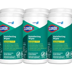 CloroxPro™ Clorox Disinfecting Wipes, Fresh Scent, 75 Wipes Per Canister, Box Of 6 Canisters