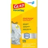 CloroxPro™ Glad ForceFlex Tall Kitchen Drawstring Trash Bags, 0.9 mil, 13 Gallon, Grey, Box Of 100