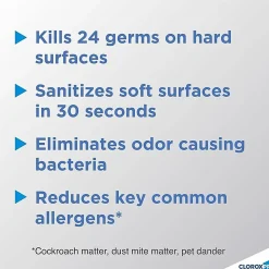 CloroxPro™ 4-in-1 Disinfectant & Sanitizer, 14 Oz, Fresh Citrus Scent, Carton Of 12 Cans