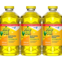 CloroxPro Pine-Sol Multi-Surface Cleaner, Lemon Fresh, 80 Fl Oz, Pack Of 3 Bottles