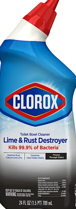 Clorox® Toilet Bowl Cleaner With Bleach, 24 Oz Bottle