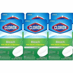 Clorox Ultra Clean Toilet Tablets Bleach - 3.50 oz (0.22 lb) - Deodorize - White - 2/Pack - 6 / Carton