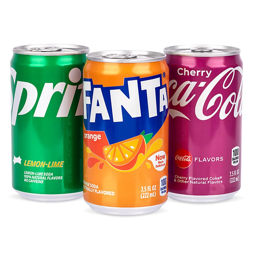 Coca-Cola Mini Cans Soda Variety Pack, 7.5 Oz, Pack Of 30 Cans