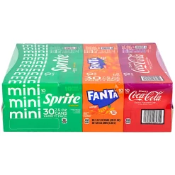 Coca-Cola Mini Cans Soda Variety Pack, 7.5 Oz, Pack Of 30 Cans