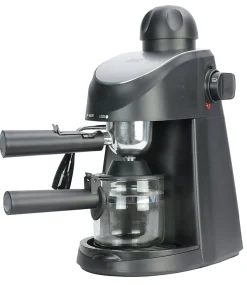 Cocina Criolla 4-Cup Electric Espresso Cappuccino Maker With Milk Frother, Black, Total Qty 1