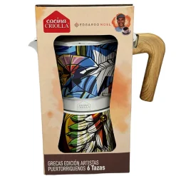 Cocina Criolla Greca 6-Cup Chef Edgardo Noel Primula Classic Stovetop Espresso And Coffee Maker, Multicolor, Total Qty 1